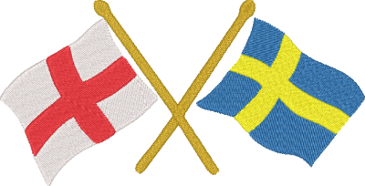 St George and Sweden Flags
